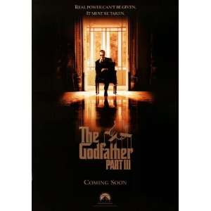 : Movie Posters: 27W by 39H : The Godfather Part III CANVAS Edge #1 