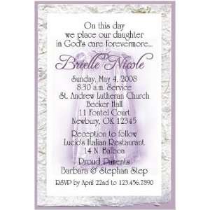   and Baptism Invitations   Heirloom   Flora Little Miss Baby
