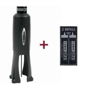  Corkpops Legacy Wine Opener and 2 Extra Refills 