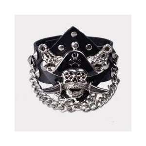  A Punkrock Rock Clothing Skull & Crossbones Pirates Alloy 