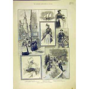  Sketches Dinant Brittany France People Places 1890