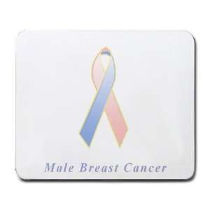  Male Breast Cancer Awareness Ribbon Mouse Pad: Office 