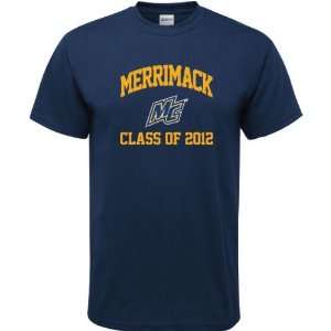  Merrimack Warriors Navy Class of 2012 Arch T Shirt Sports 