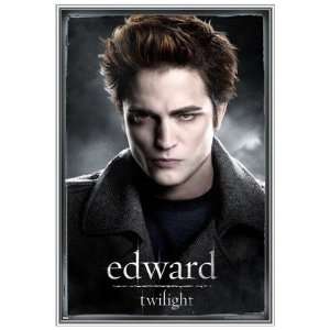    Twilight Edward Poster in Silver Metal Frame 