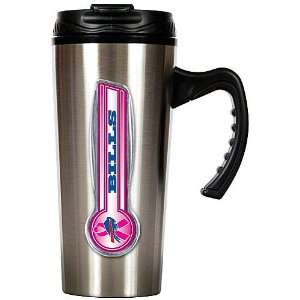   Buffalo Bills Breast Cancer Awareness 16oz Stainless Steel Mug: Sports