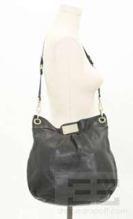 Marc By Marc Jacobs Black Pebbled Leather Hobo Handbag  