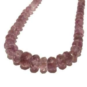   Necklace 04 Faceted Purple Crystal Healing Stone Gem 18 Jewelry