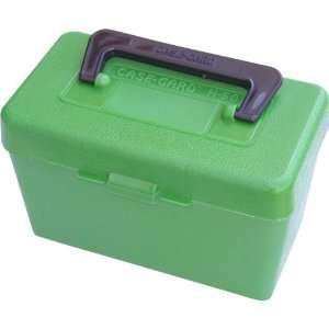  MTM Green Deluxe Handled 50 Round Rifle Ammo Case Sports 