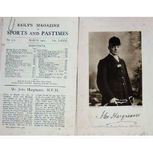  1904 Antique Portrait Mr John Hargreaves Sportsman: Home 