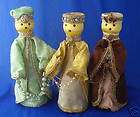 handmade 3 kings wisemen nativity figures figurines