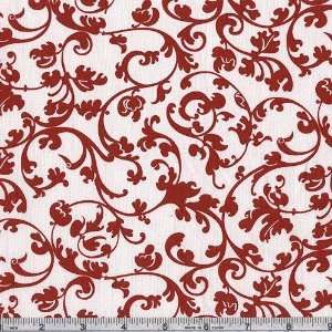  45 Wide Fresh and Fun Vines Red and White Fabric By The 