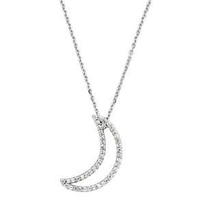  1/5 ct tw Diamond Moon Necklace Jewelry
