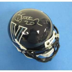  Autographed Brian Westbrook Mini Helmet   Villanova JSA 