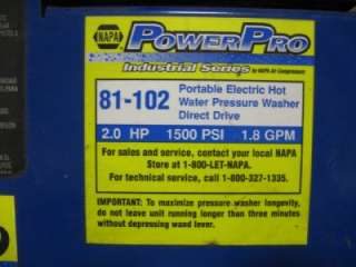   PowerPro Electric Hot Water Pressure Washing 81 102 FS13593  