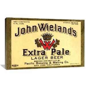 John Wielands Extra Pale Lager Beer   Gallery Wrapped Canvas   Museum 