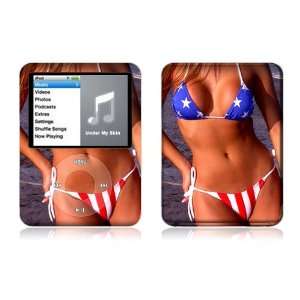  Apple iPod Nano (3rd Gen) Skin Decal Sticker   US Flag 