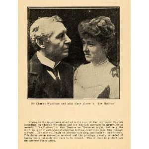  1910 Print Mollusc Broadway Wyndham Mary Moore Play 