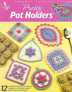 Pretty Pot Holders, Annies crochet tatting patterns  