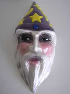 CLAY ART MASK WITH EYES MERLIN WIZARD  
