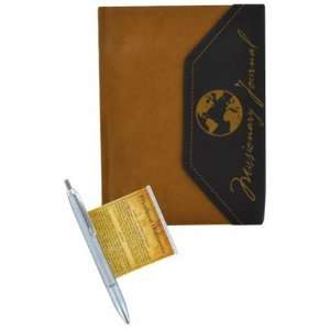  Brown Missionary Journal with Scroll Pen