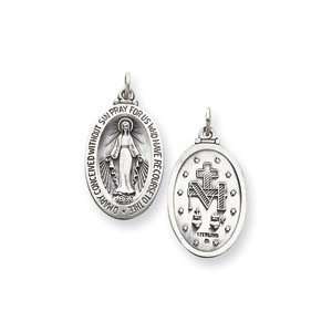  Miraculous Medal 7/8in   Sterling Silver Jewelry