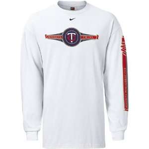 Nike Minnesota Twins White Rock Fire Long Sleeve T shirt:  