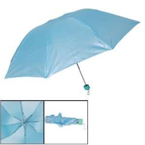   Blue Floral Canopy 8 Ribs Folding Rain Umbrella Patio, Lawn & Garden