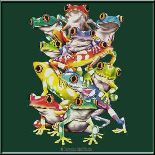 Balancing Act Poison Dart Arrow Frogs T Shirt S,M,L,XL,2X,3X,4X,5X 14 