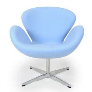  Swan Chair, Baby Blue Boucle Cashmere Wool: Home & Kitchen