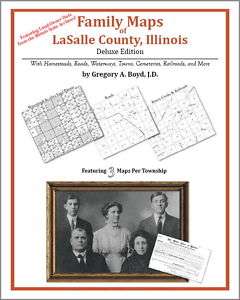Family Maps LaSalle County Illinois Genealogy IL Plat  