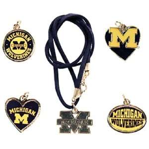  NCAA Michigan Wolverines Suede Necklace