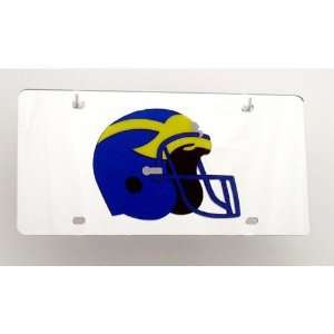  Michigan Wolverines Helmet License Plate 