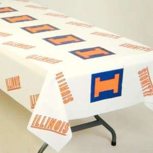  NCAA Illinois Fighting Illini White Team Logo 54 x 108 