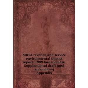  MBTA revenue and service environmental impact report 1989 