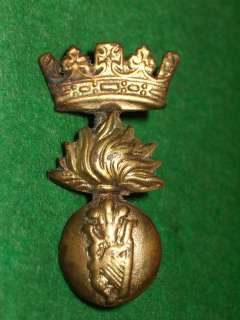 The Royal Irish Fusiliers Cap Badge, All Brass Issue  