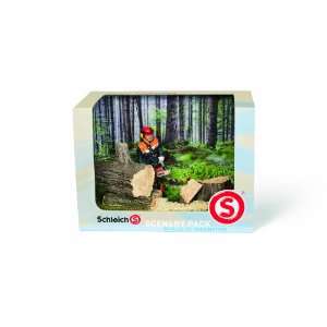  Schleich Forestry Scenery Pack w/Logger Toys & Games