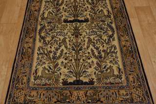 Tree Of Life Wool & Silk Shahreza Isfahan Persian Oriental Area Rug 