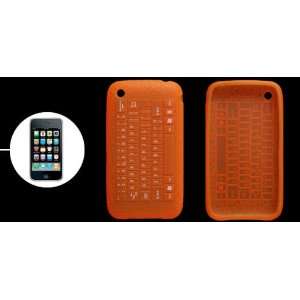   Orange Red Keyboard Soft Plastic Back Case for iPhone 3G Electronics