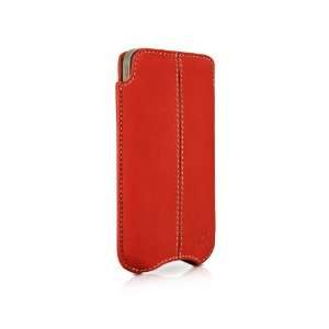   Vintage Red Slim Pouch Case Cover for Apple iPhone 4 4S: Electronics