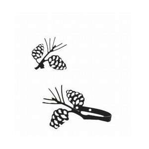  Wrought Iron Pine Cone Curtain Tieback or Swag Set