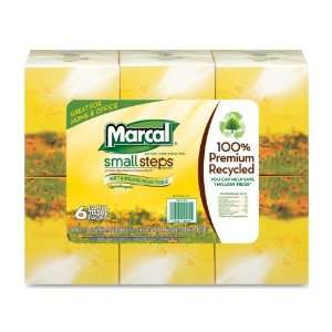  Marcal Small Steps Recycled Cube Facial Tissue,2 Ply   80 