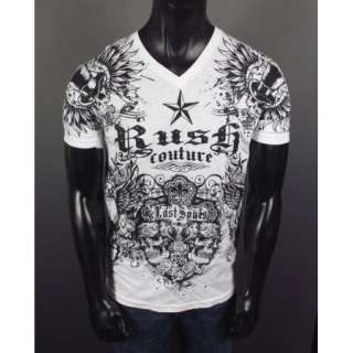 NWT Mens RUSH COUTURE T Shirt LOST SOULS with Studs Jersey Shore 