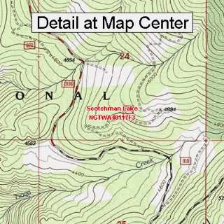   Quadrangle Map   Scotchman Lake, Washington (Folded/Waterproof