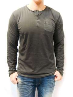   Brand Mens Long Sleeve Soft Henley T MEDIEV S Shirt Sweater  