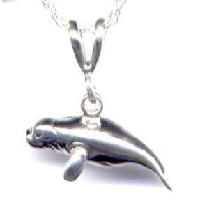  18 Manatee Chain Necklace Sterling Silver Jewelry Gift 