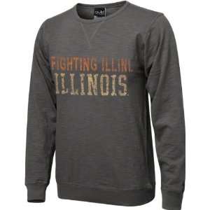  Illinois Fighting Illini Navy Knockout Slub Knit T Shirt 