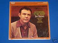 JIM REEVES According To My Heart Record Vinyl 1960 LP  