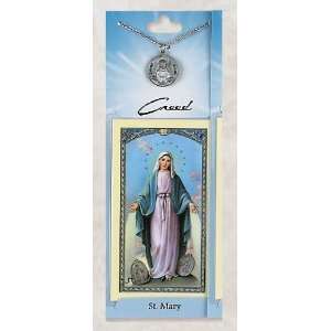  Prayer Card with Pewter Medal St. Mary Magdalen Jewelry