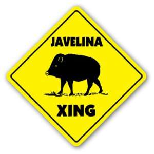 JAVELINA CROSSING Sign xing gift novelty peccary skunk pig 