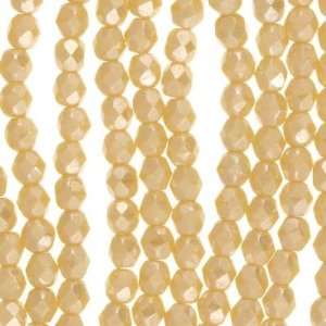   Fire Polish Opaque Beige Luster Finish Beads Arts, Crafts & Sewing